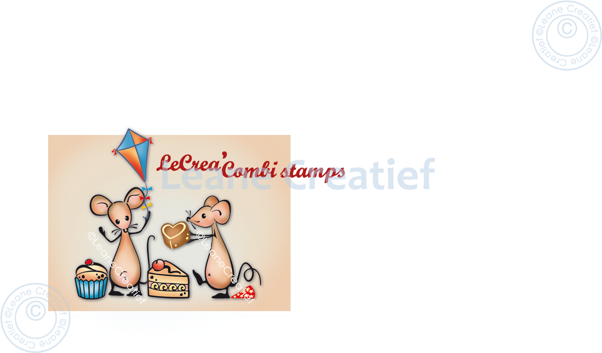 Lecreadesign Combi Clear Stamp Mice Party