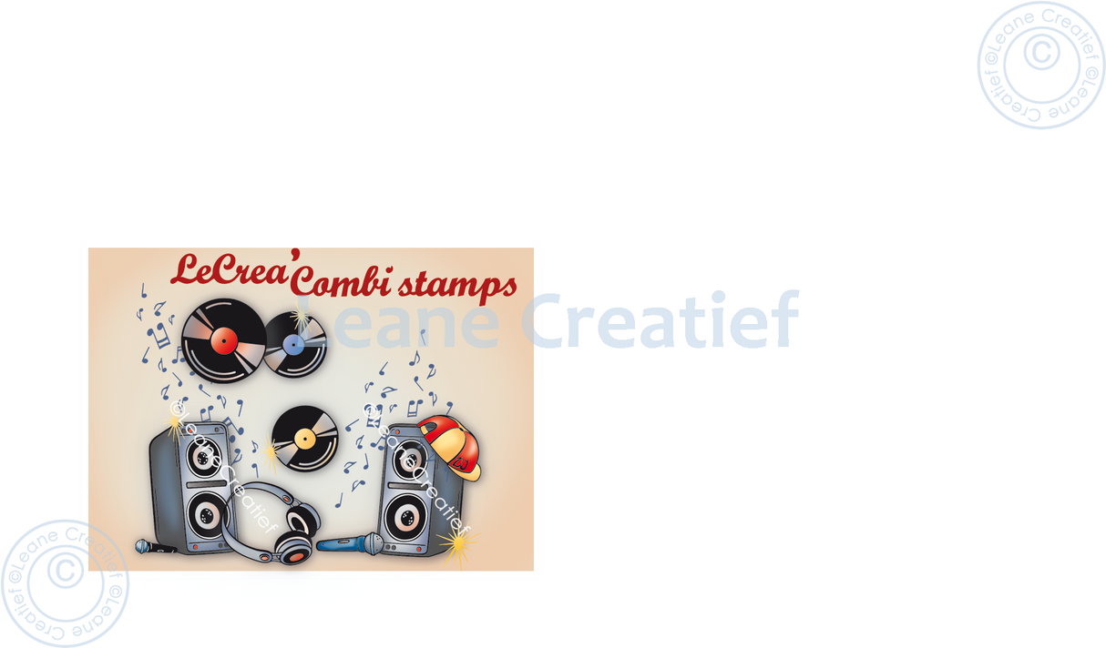 Lecreadesign Combi Clear Stamp DJ Dance Party