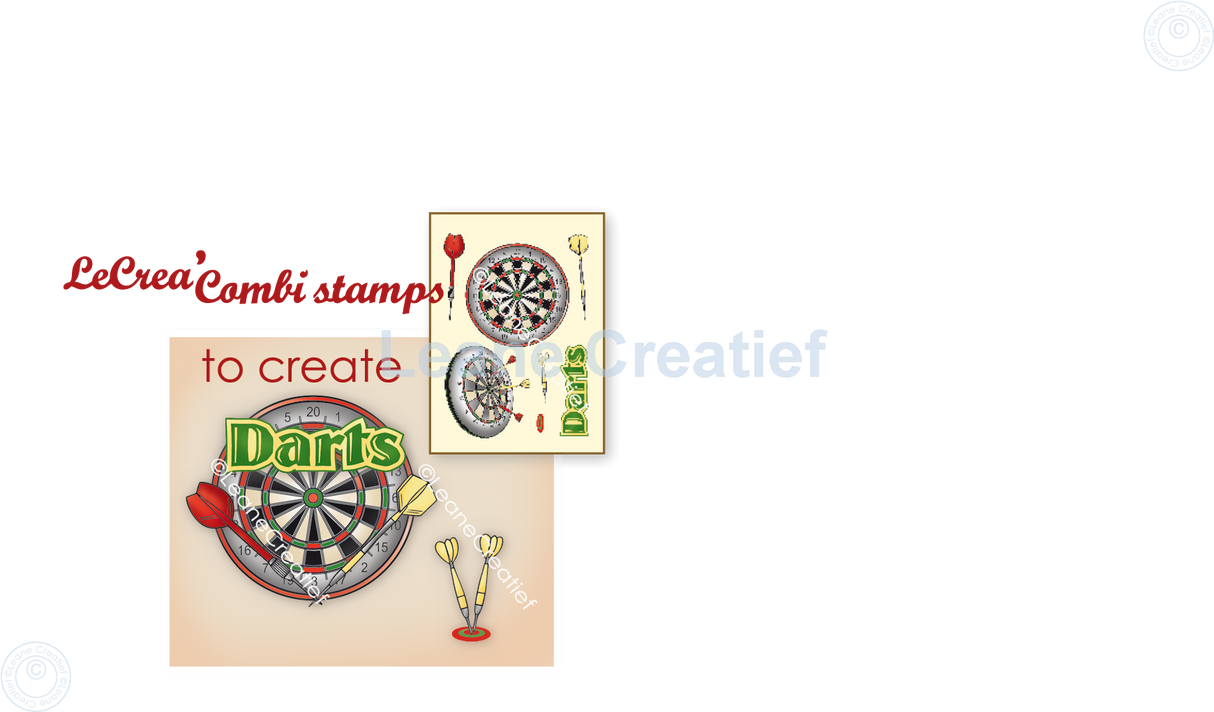 LeCreaDesign Combi Clear Stamp Darts Game