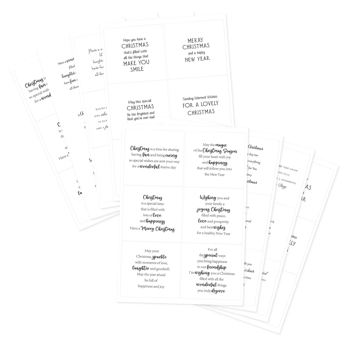 Kanban Crafts Christmas Verses Peelables, 48 stickers