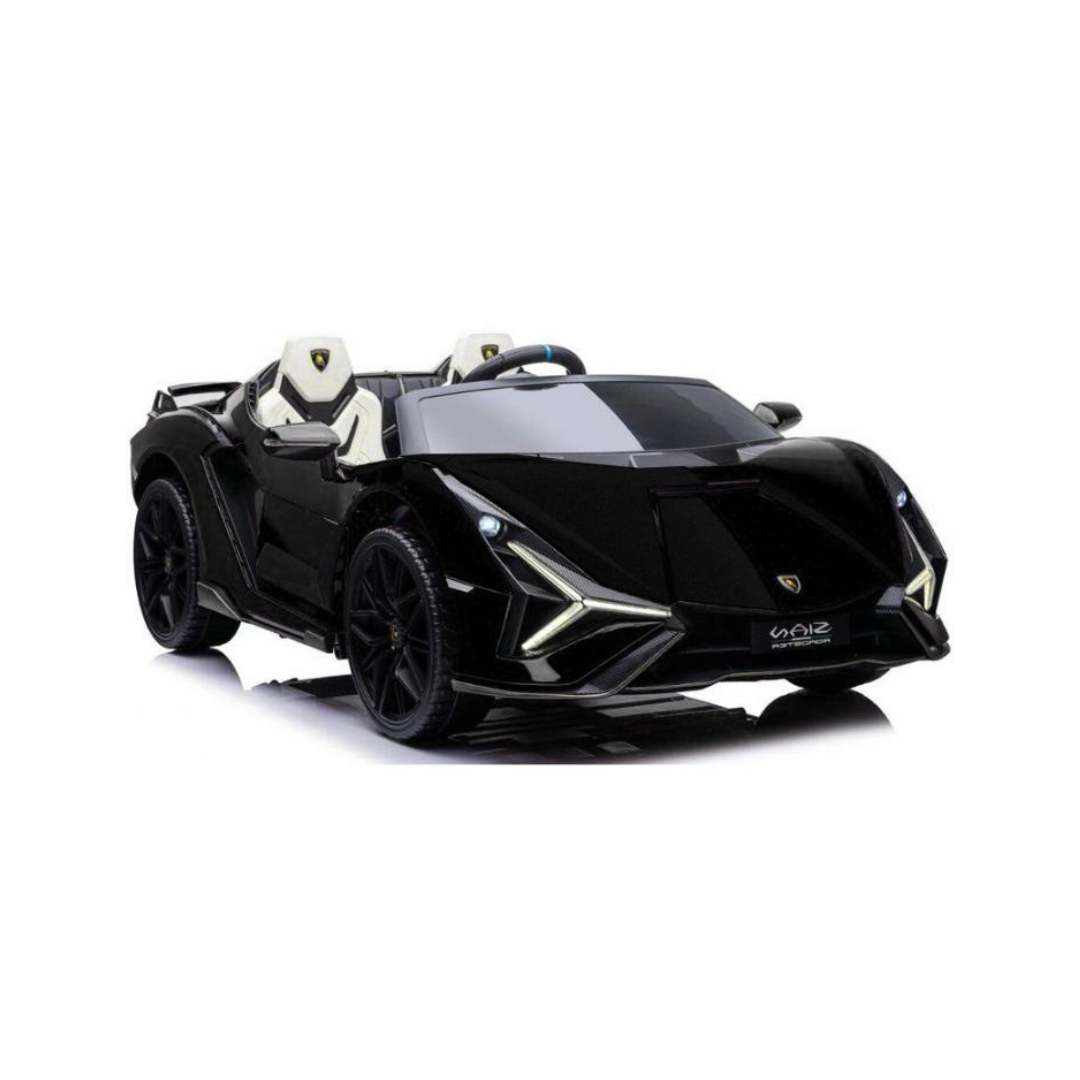 24V Lamborghini Sian 4x4 2-Seater Ride-On Car W/ Rubber Wheels, Music Player, Butterfly Doors & RC