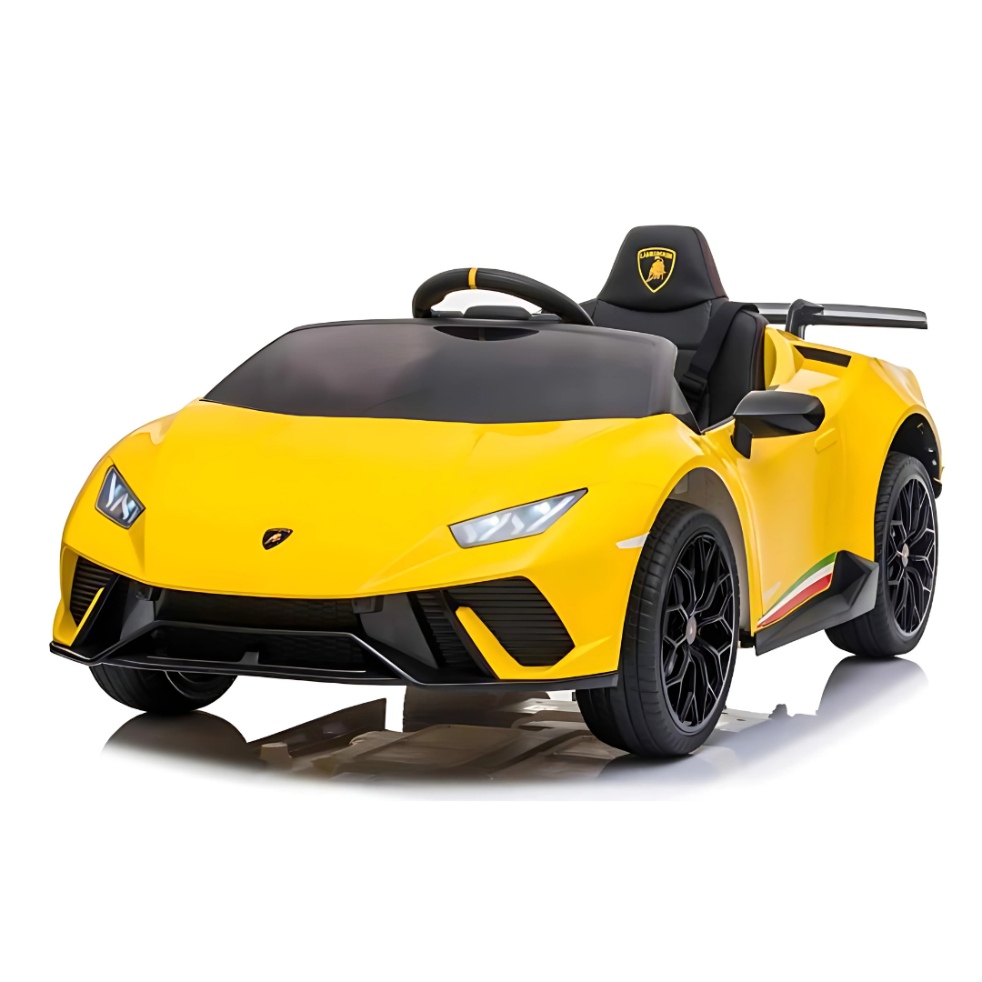 Voiture à enfourcher Lamborghini Huracan 4x4 12 V ; Voiture télécommandée électrique monoplace pour enfants sous licence