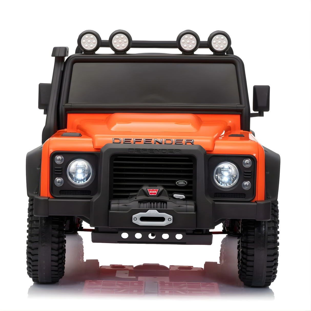 12V Land Rover Defender 1-Seater Ride-on Truck W/ Rubber Wheels, Music Player & RC