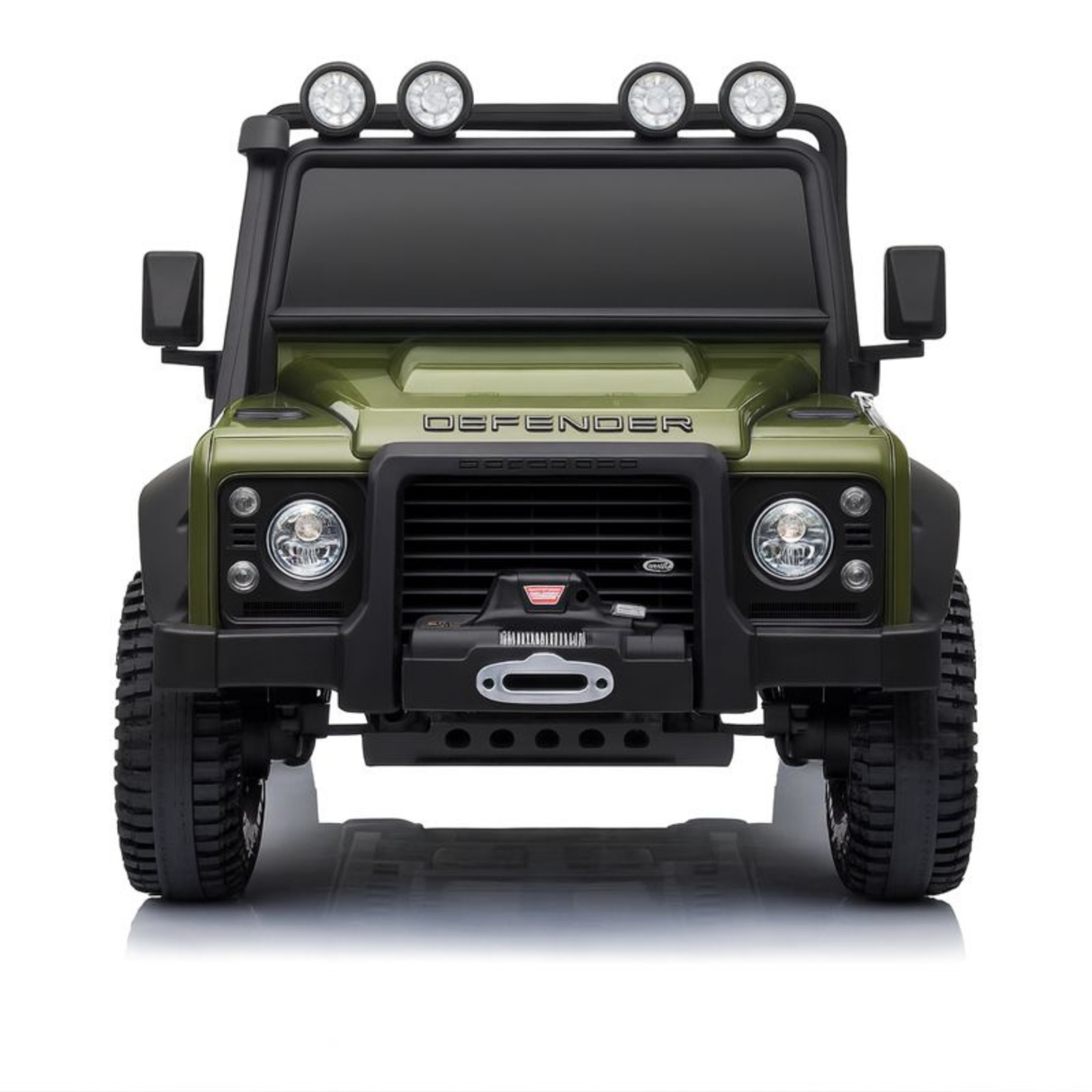 12V Land Rover Defender 1-Seater Ride-on Truck W/ Rubber Wheels, Music Player & RC