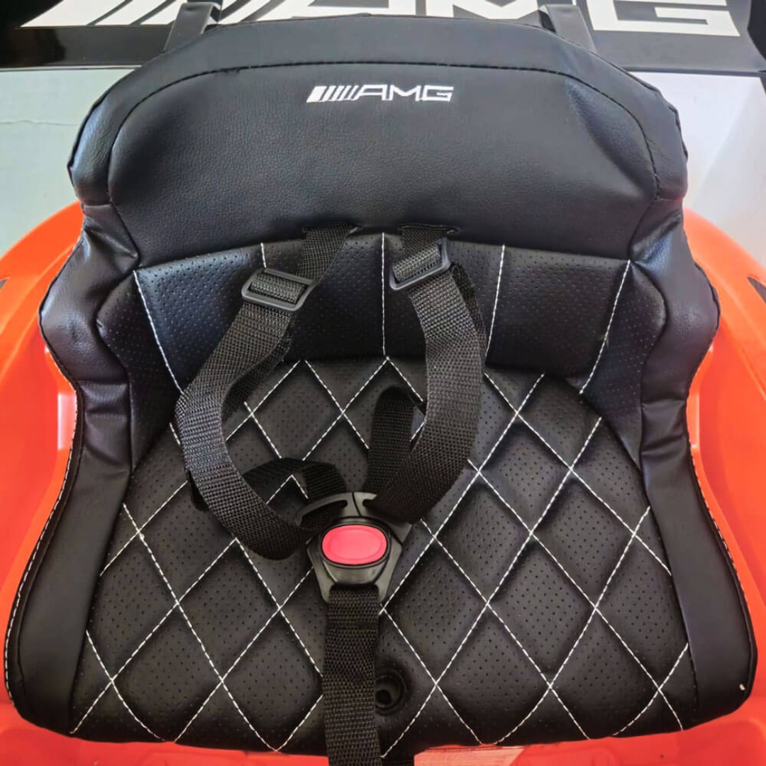 12V Mercedes Benz AMG GT3 Upgraded 1-Seater Ride-On Sports Car W/ Rubber Wheels, Music Player & RC