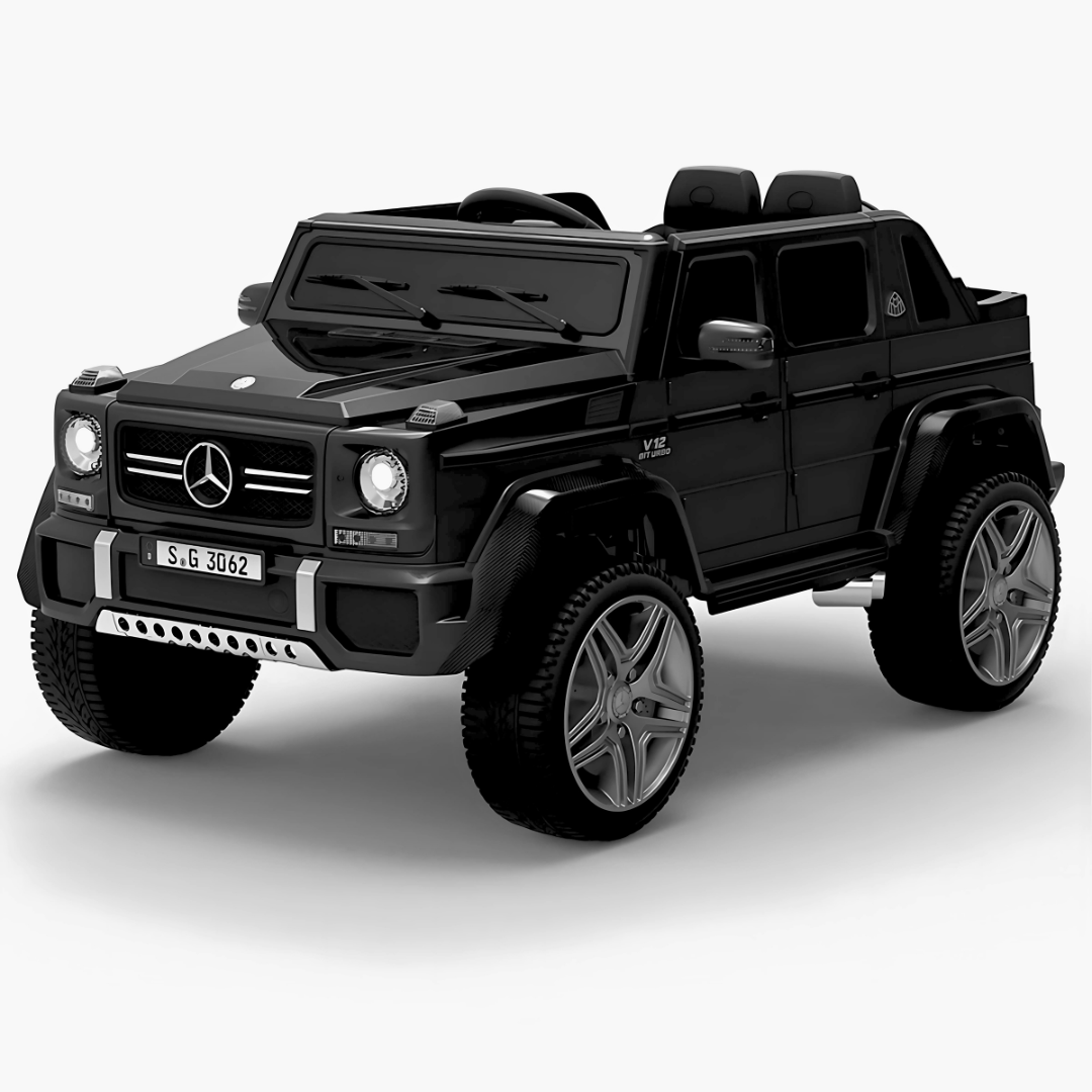 Camion à chevaucher pour enfants Mercedes Maybach G650 12 V : véhicule à chevaucher télécommandé 4x4 monoplace