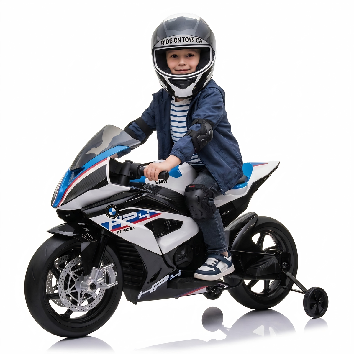 12V BMW HP4 Kids Ride-On Motorcycle W/ Rubber Wheels, Lights