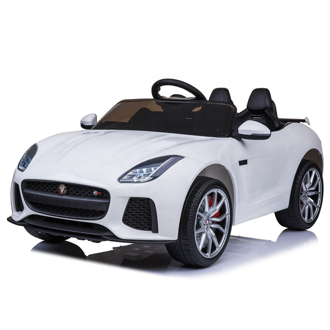 12V Jaguar F Type Kids 1-Seater Ride-On Car W/ Rubber Wheels, Music Player & RC