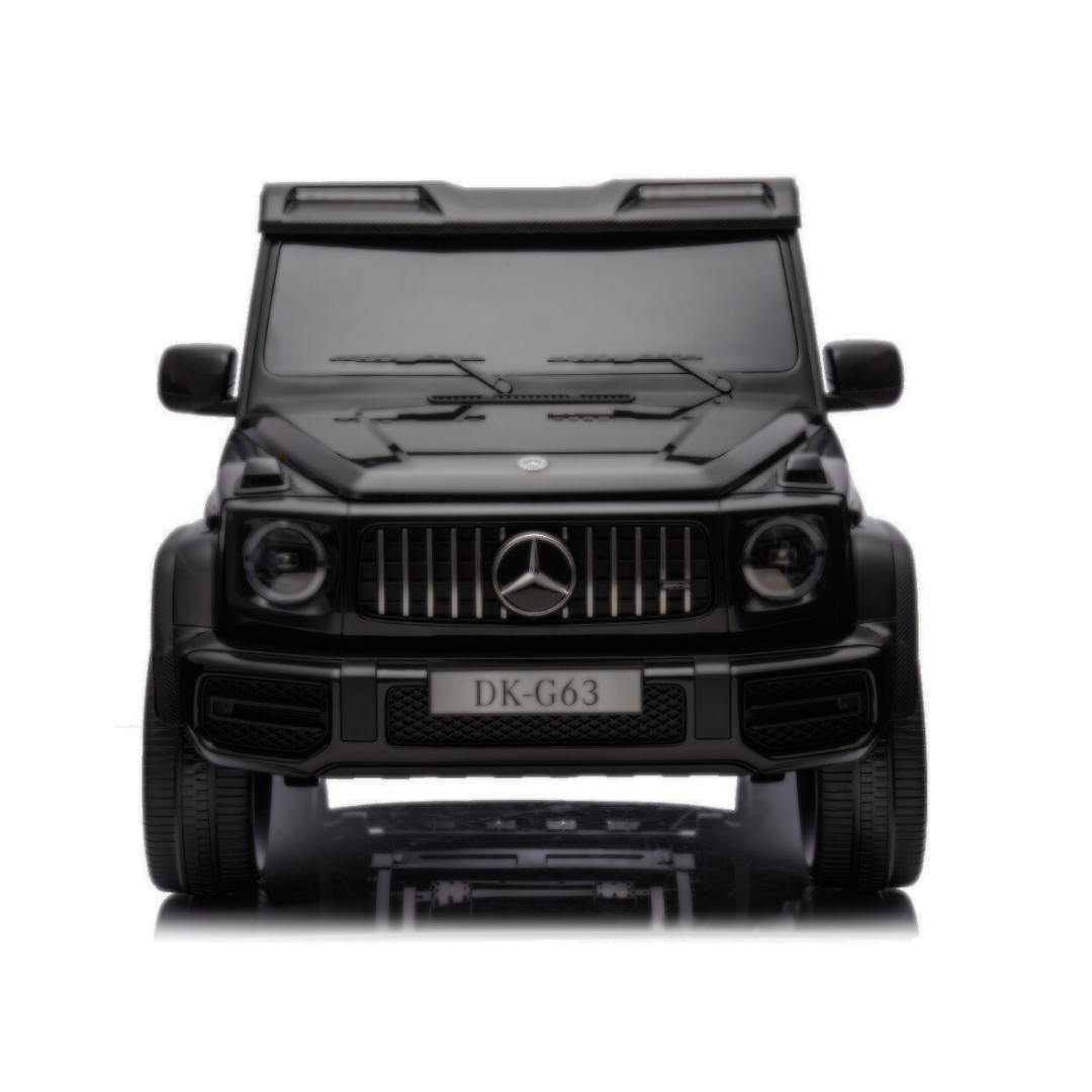 2x24V Mercedes Benz G63 Kids Supersized Matte Black XXL Ride-On Truck W/ Rubber Wheels, MP4 Touchscreen, Double Battery Pack & RC