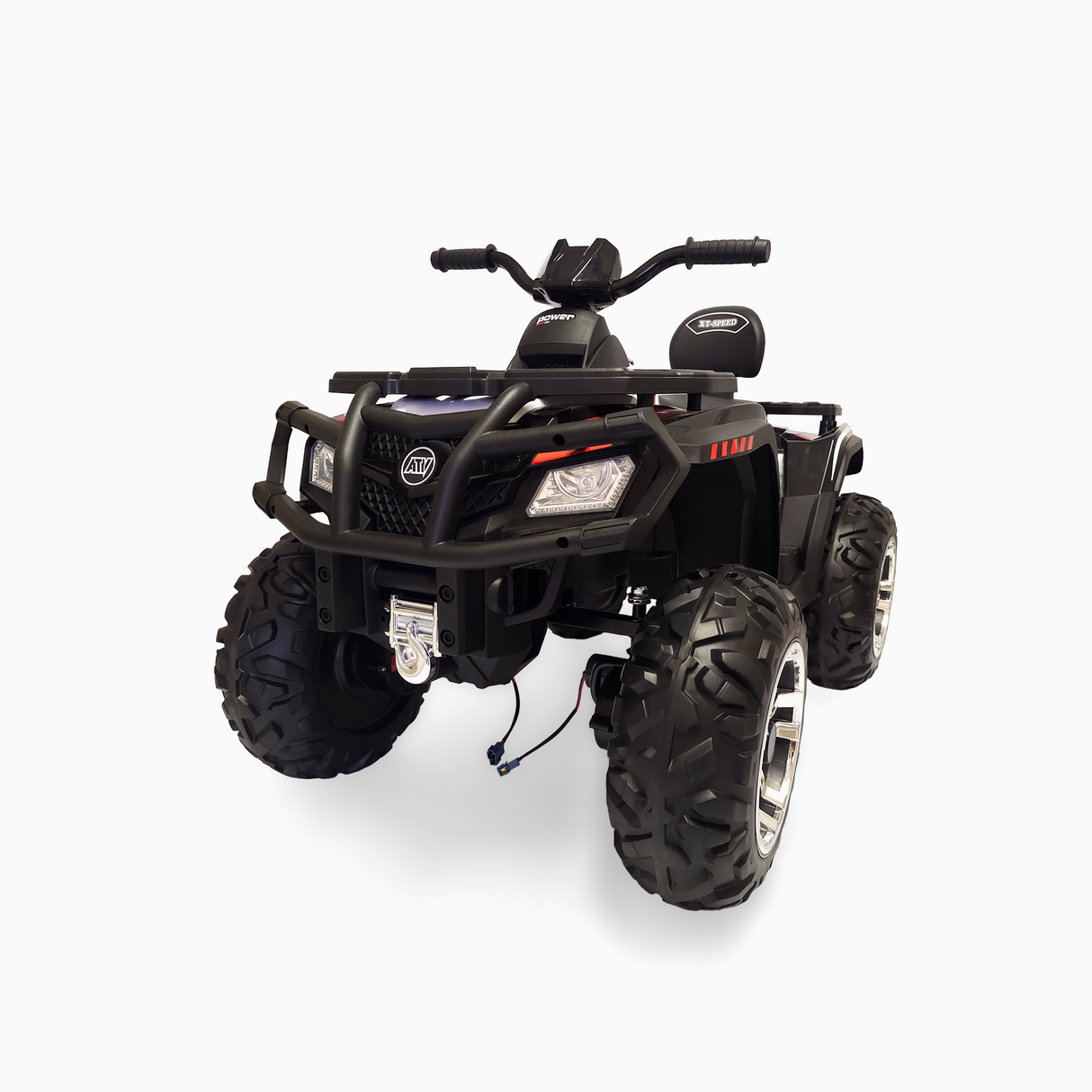 24V Titan Edition Kids Upgraded 4×4 Ride-On Quad ATV W/ Rubber Wheels, Lights & Music Player