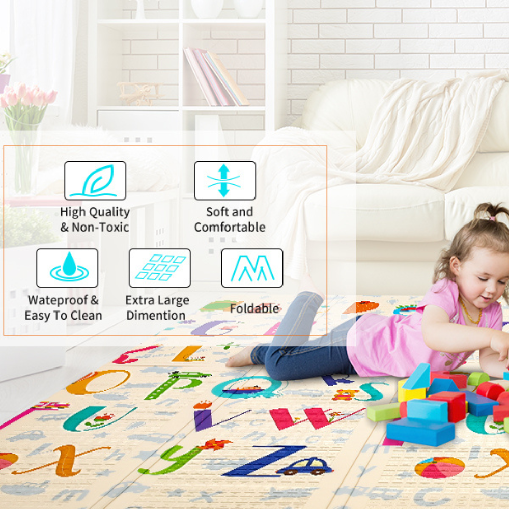 Kids XXL Indoor & Outdoor Waterproof Foam Play Mat - 200 x 180 x 1 (cm)