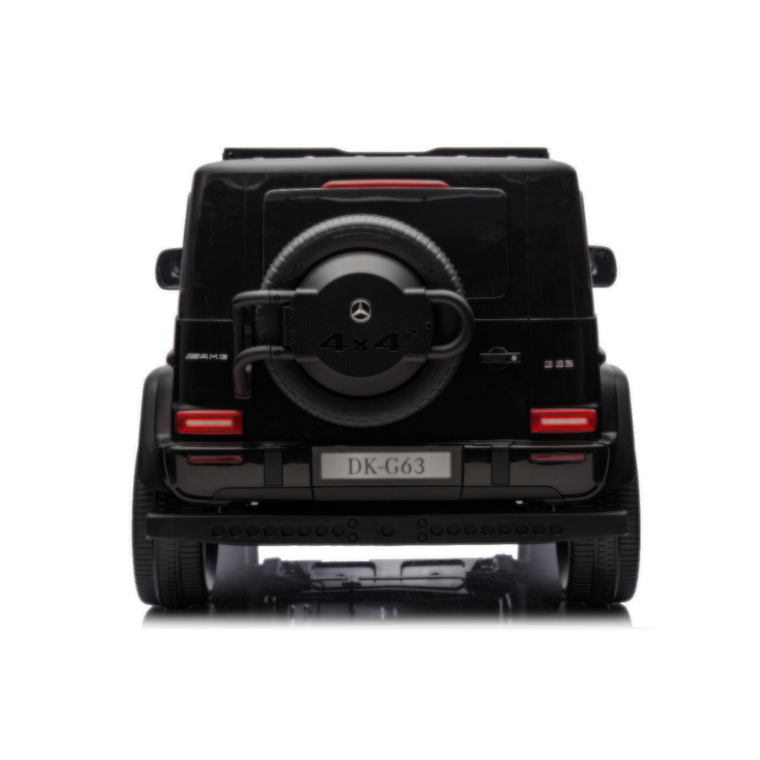 2x24V Mercedes Benz G63 Kids Supersized Matte Black XXL Ride-On Truck W/ Rubber Wheels, MP4 Touchscreen, Double Battery Pack & RC