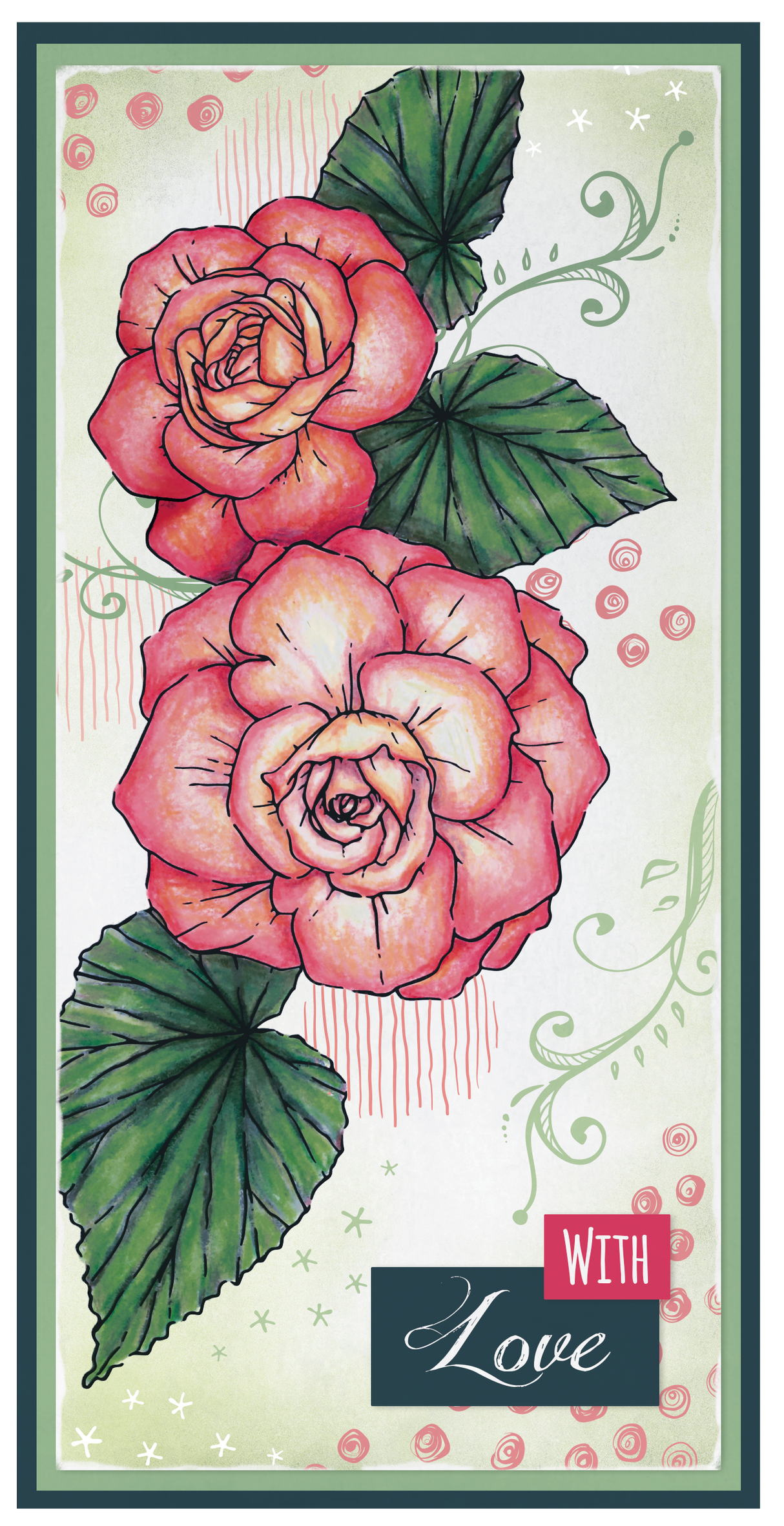 SL Clear Stamp Begonia Essentials 148x210x3mm 16 PC nr.155