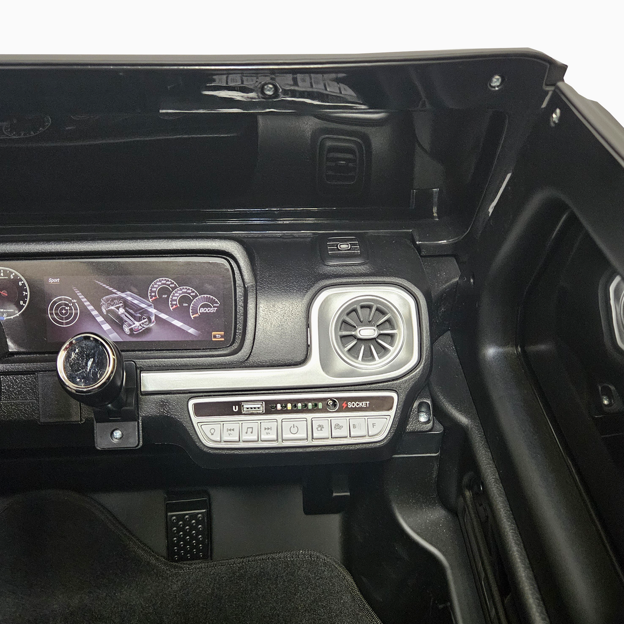 24V Mercedes Benz AMG G63 Exclusive 4x4 2-Seater Ride-On SUV W/ Rubber Wheels, Music Player, Floor Mat & RC