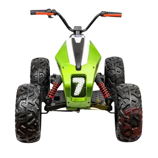 24V Adventure Pro 7 Edition Ride-On Quad W/ Rubber Wheels, Music Player & Lights