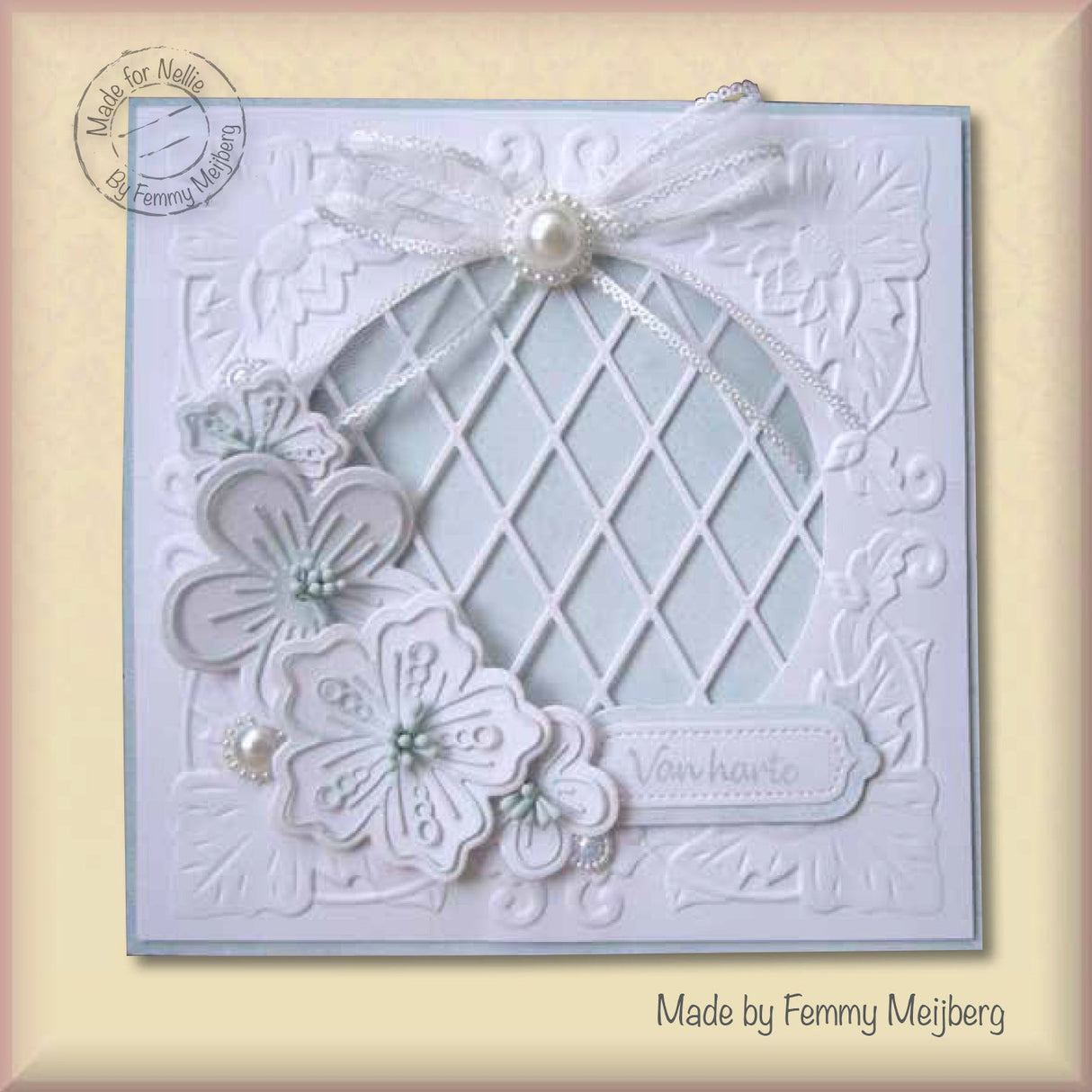 Nellie's Choice 3D Embossing Folder - Exotic Flower Frame