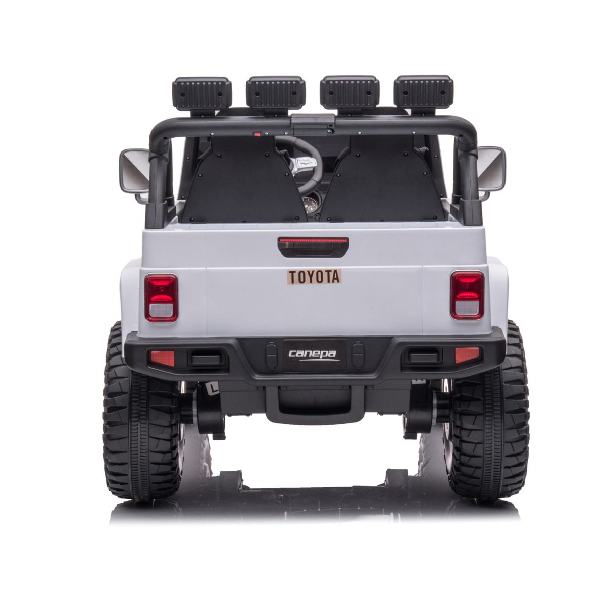 24V Toyota Premium 4x4 2-Seater Ride-On Truck W/ Rubber Wheels, Music Player & RC