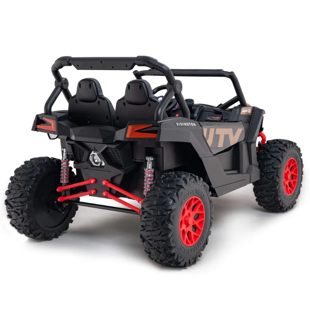 24V UTV-Max Edition XXL 2-Seater 4x4 Ride-On Buggy W/ Rubber Wheels, Music Player, Lights & RC