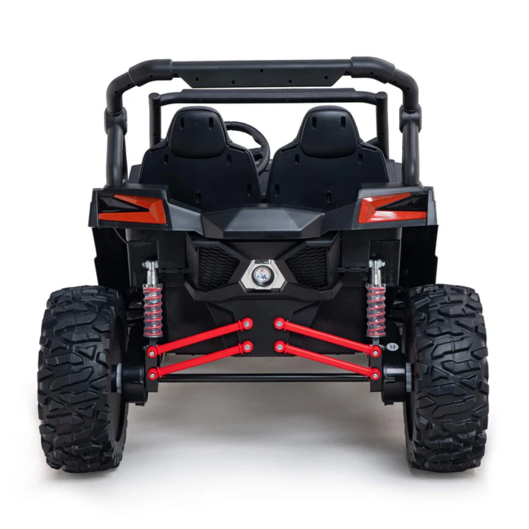 24V UTV-Max Advanced XXL 2-Seater Kids Ride-On 4X4 UTV with Air Filled Rubber Tires, Music Player & RC