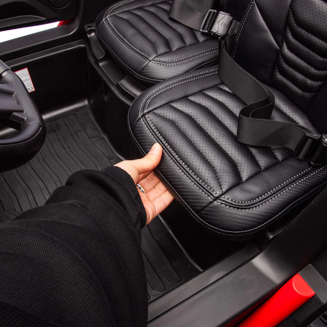 24V UTV-Max Edition XXL 2-Seater 4x4 Ride-On Buggy W/ Rubber Wheels, Music Player, Lights & RC