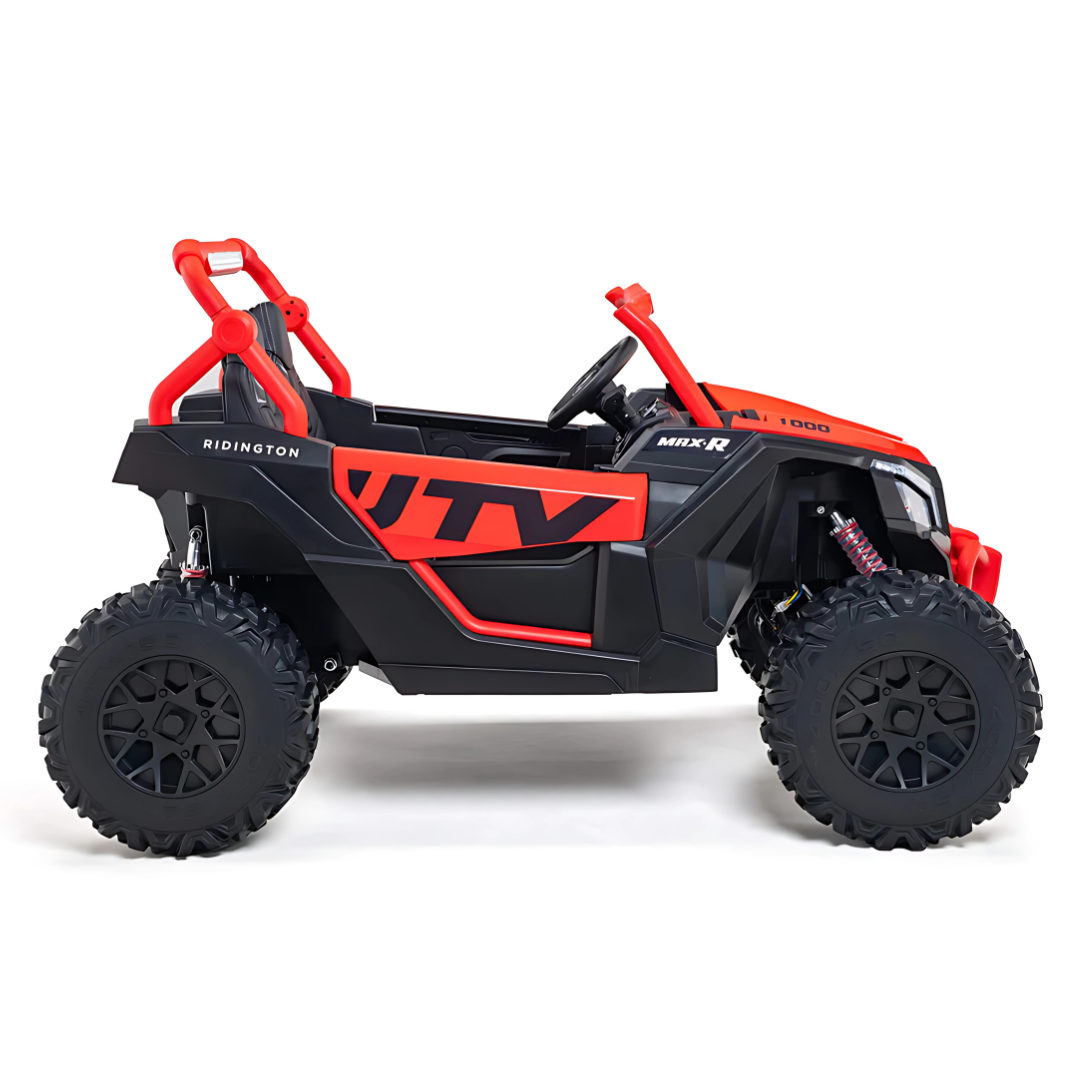 24V UTV-Max Edition XXL 2-Seater 4x4 Ride-On Buggy W/ Rubber Wheels, Music Player, Lights & RC
