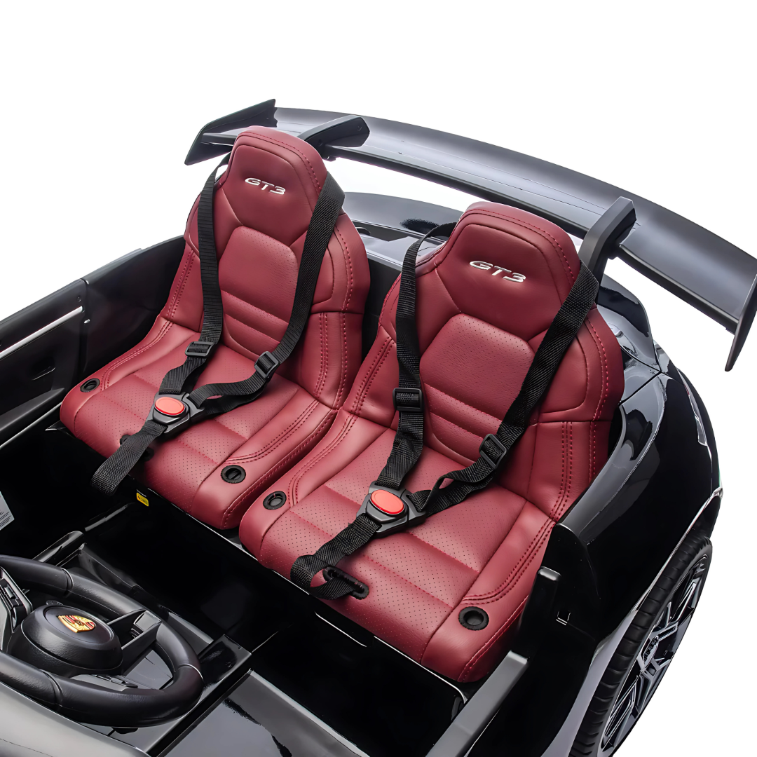 24V Porsche 911 GT3 4x4 AWD MP4 Edition 2-Seater Licensed Ride-On Car W/ Rubber Wheels, Music Player & RC