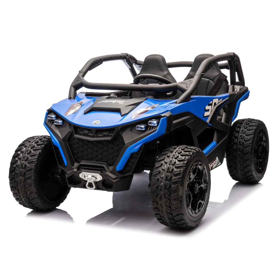24V Trail Blazer Edition 4x4 Kids Off-Road Ride-On UTV Buggy W/ Rubber Wheels, Music Player & RC