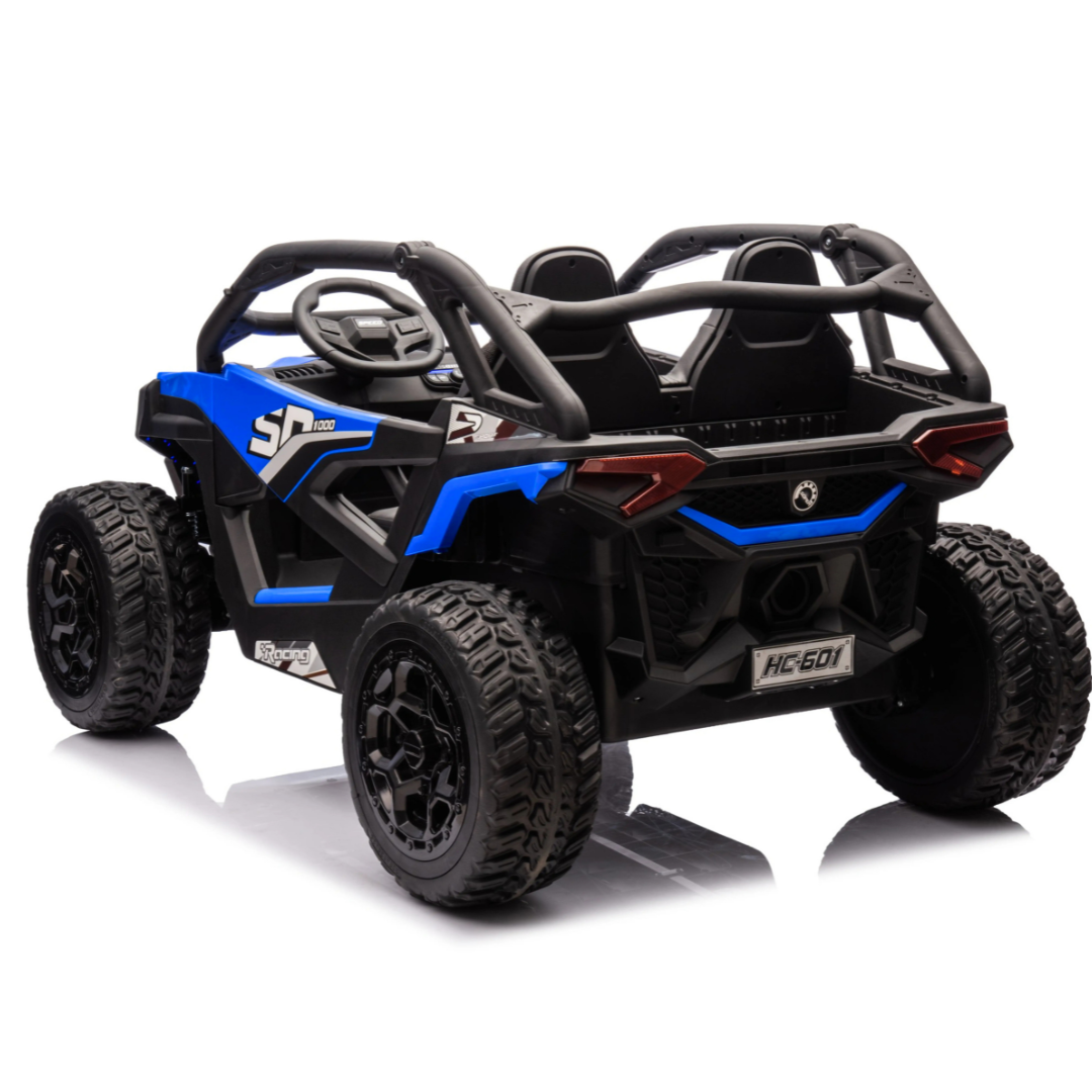 24V Trail Blazer Edition 4x4 Kids Off-Road Ride-On UTV Buggy W/ Rubber Wheels, Music Player & RC