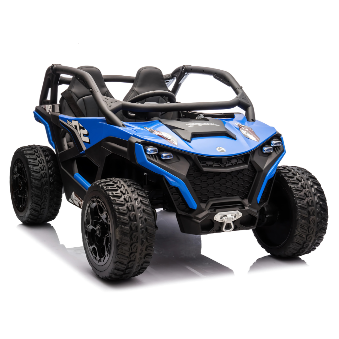 24V Trail Blazer Edition 4x4 Kids Off-Road Ride-On UTV Buggy W/ Rubber Wheels, Music Player & RC