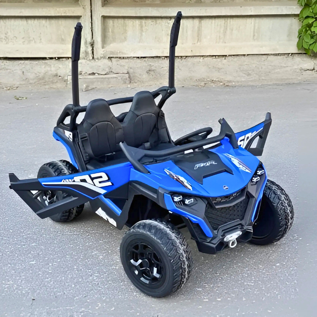 24V Trail Blazer Edition 4x4 Kids Off-Road Ride-On UTV Buggy W/ Rubber Wheels, Music Player & RC