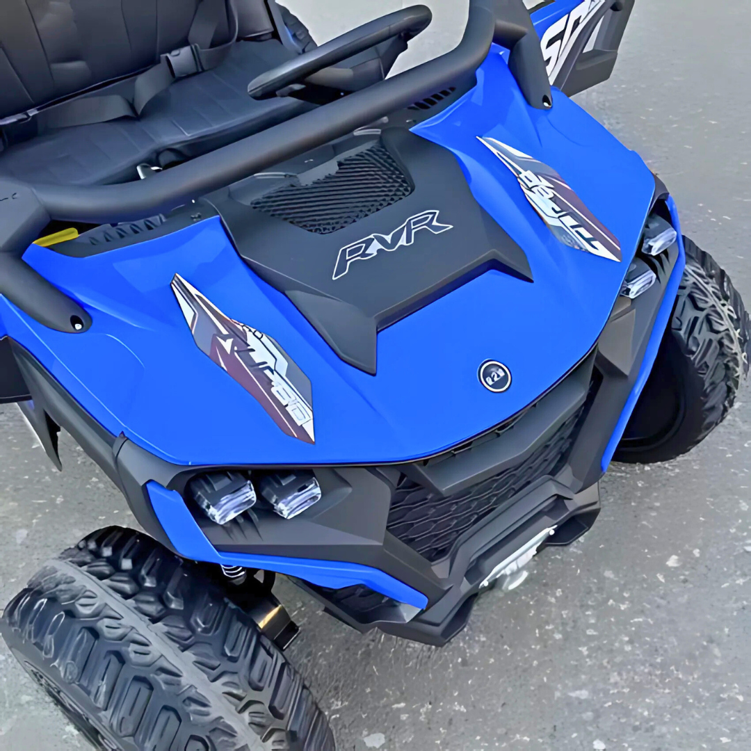 24V Trail Blazer Edition 4x4 Kids Off-Road Ride-On UTV Buggy W/ Rubber Wheels, Music Player & RC
