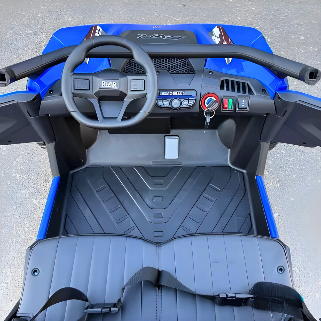 24V Trail Blazer Edition 4x4 Kids Off-Road Ride-On UTV Buggy W/ Rubber Wheels, Music Player & RC