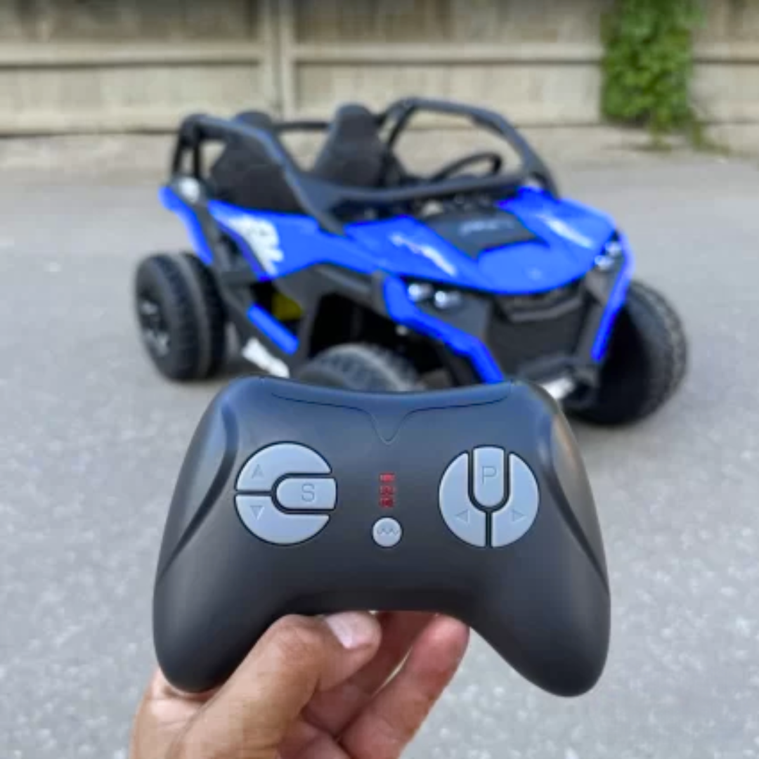 24V Trail Blazer Edition 4x4 Kids Off-Road Ride-On UTV Buggy W/ Rubber Wheels, Music Player & RC