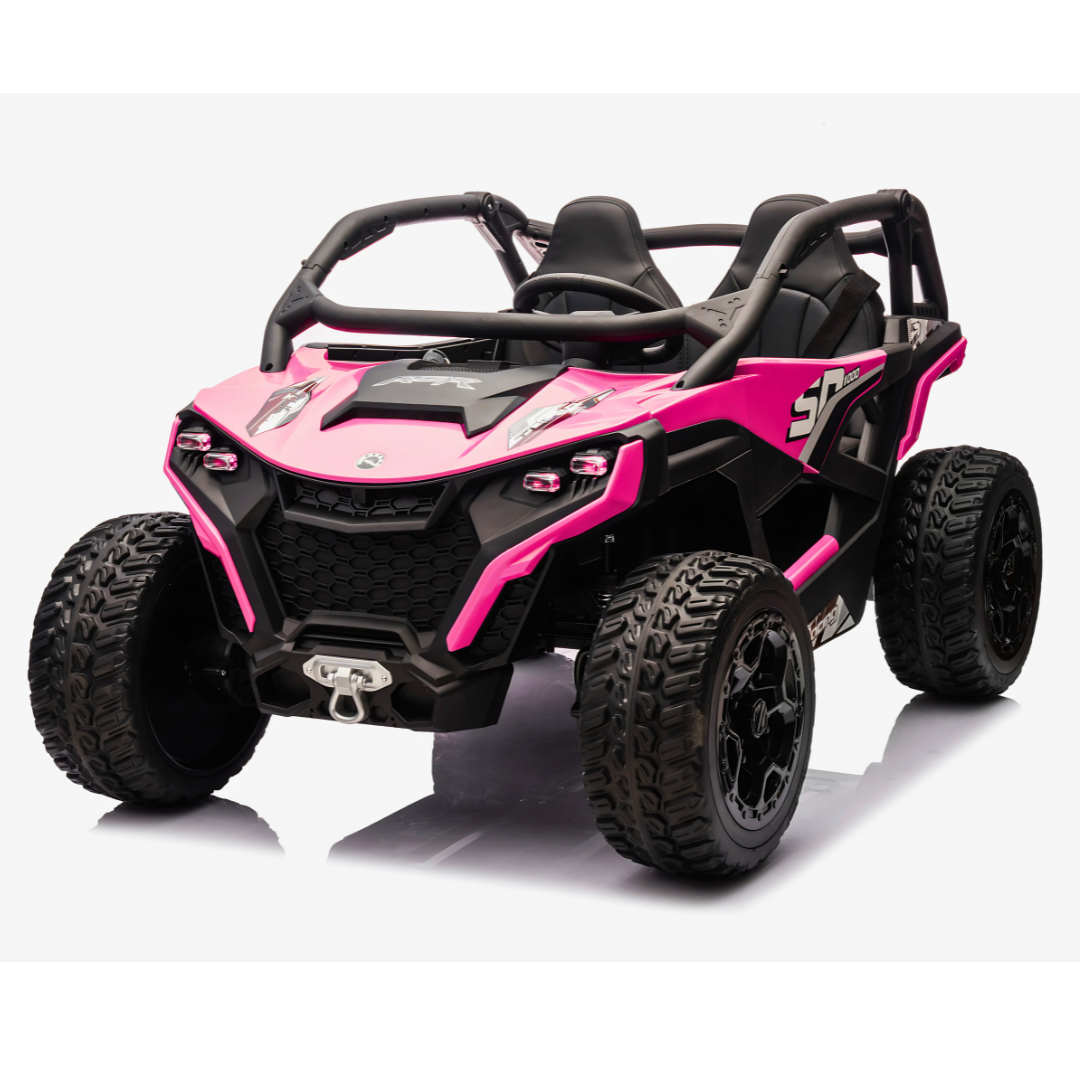 24V Trail Blazer Edition 4x4 Kids Off-Road Ride-On UTV Buggy W/ Rubber Wheels, Music Player & RC