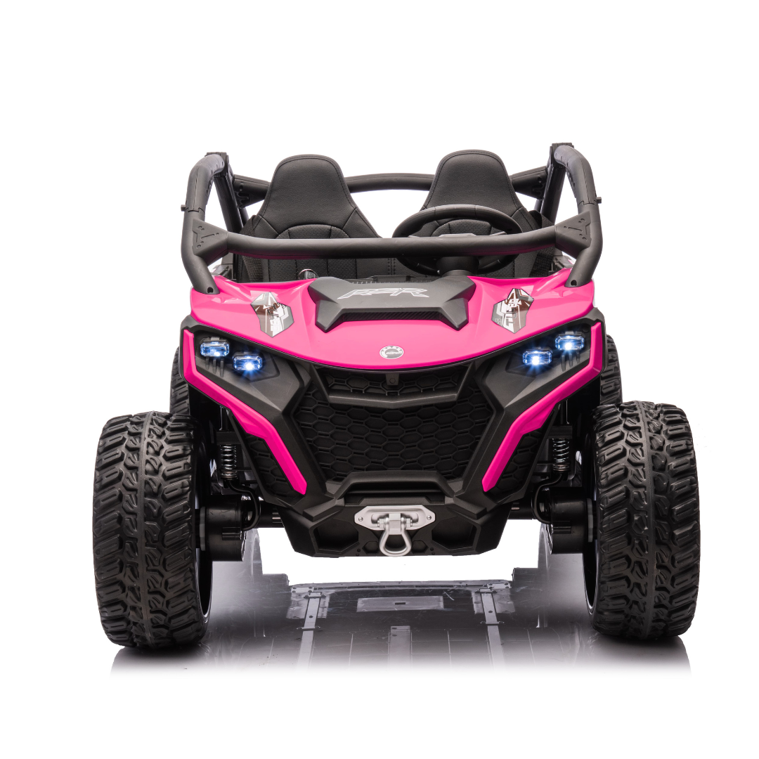 24V Trail Blazer Edition 4x4 Kids Off-Road Ride-On UTV Buggy W/ Rubber Wheels, Music Player & RC