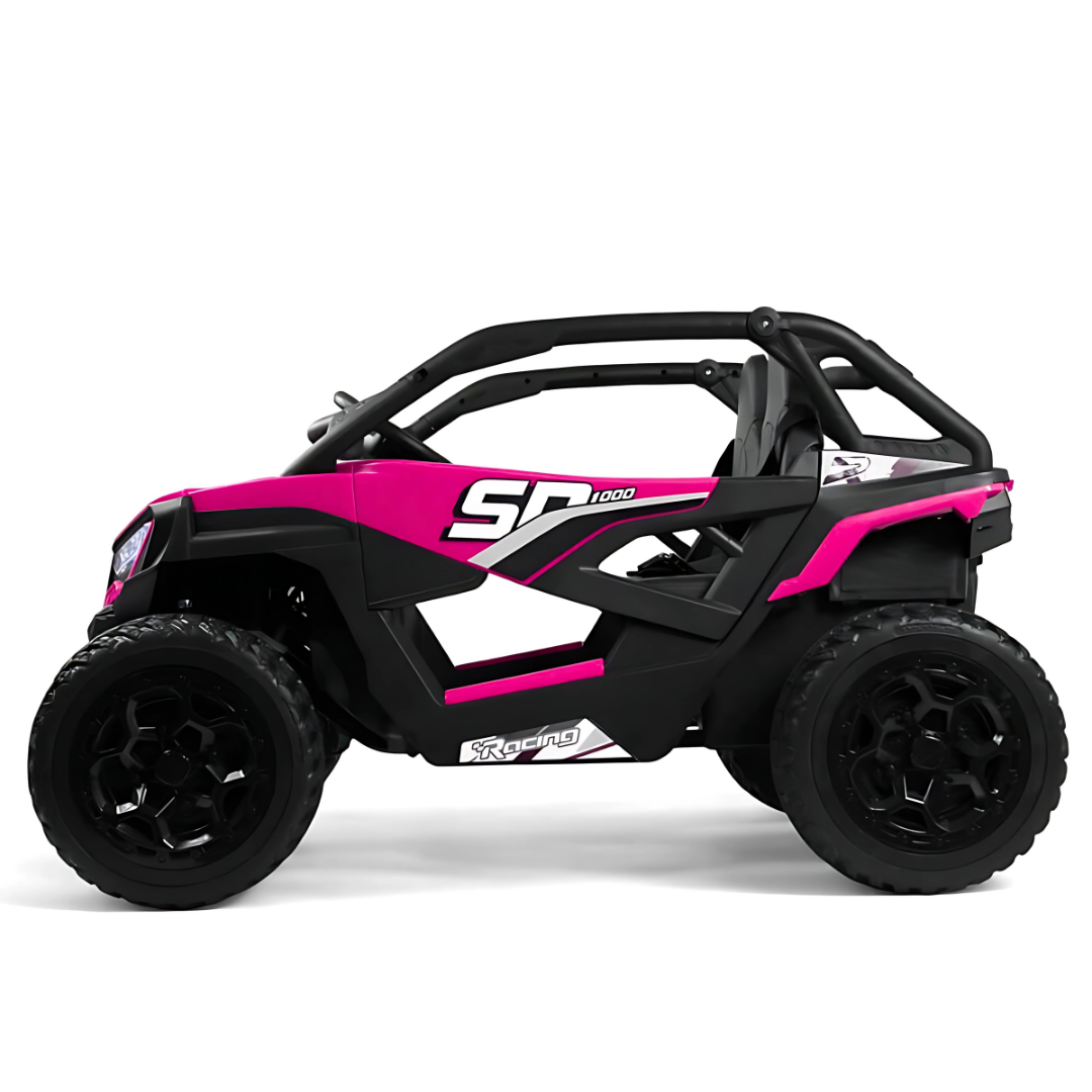 24V Trail Blazer Edition 4x4 Kids Off-Road Ride-On UTV Buggy W/ Rubber Wheels, Music Player & RC