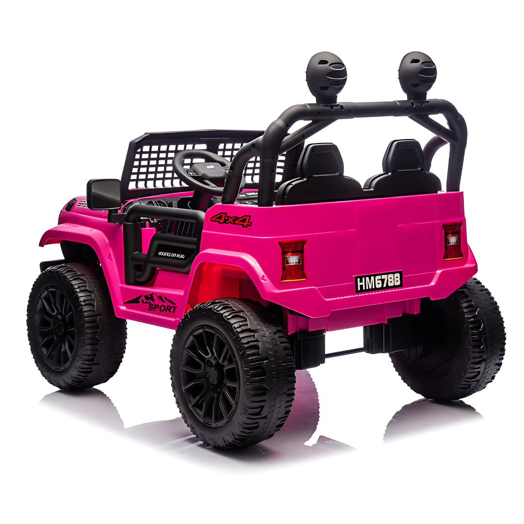 24V X-Racer Edition 2-Seater Upgraded 4x4 AWD Ride-On Truck W/ Rubber Wheels, Music Player & RC