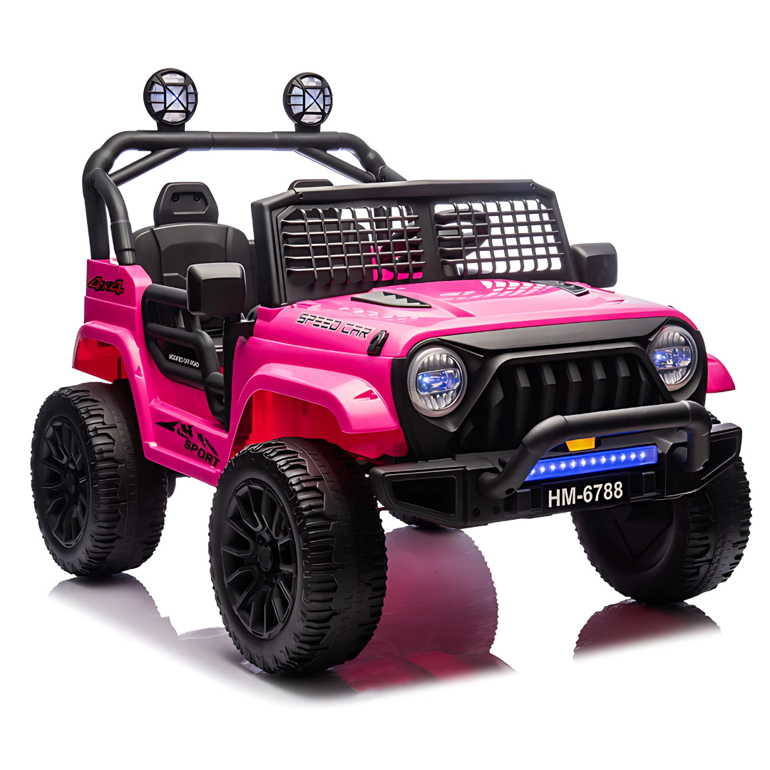 24V X-Racer Edition 2-Seater Upgraded 4x4 AWD Ride-On Truck W/ Rubber Wheels, Music Player & RC