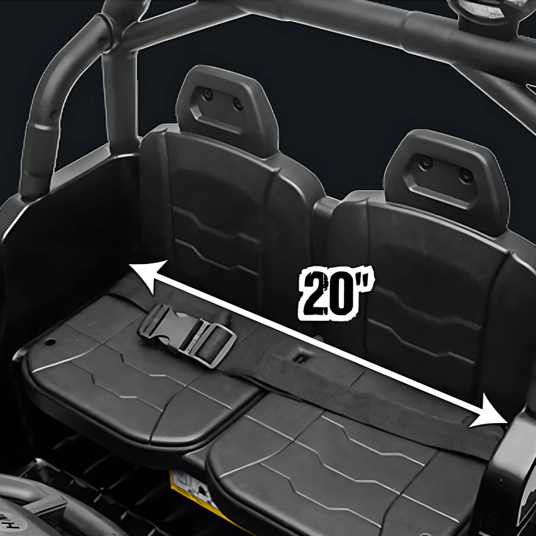 24V X-Racer Edition 2-Seater Upgraded 4x4 AWD Ride-On Truck W/ Rubber Wheels, Music Player & RC