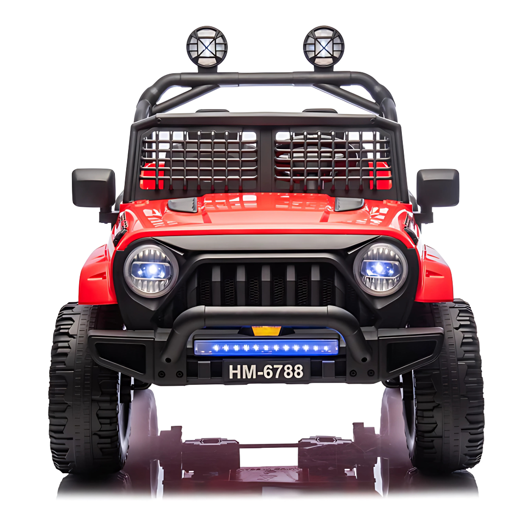 24V X-Racer Edition 2-Seater Upgraded 4x4 AWD Ride-On Truck W/ Rubber Wheels, Music Player & RC