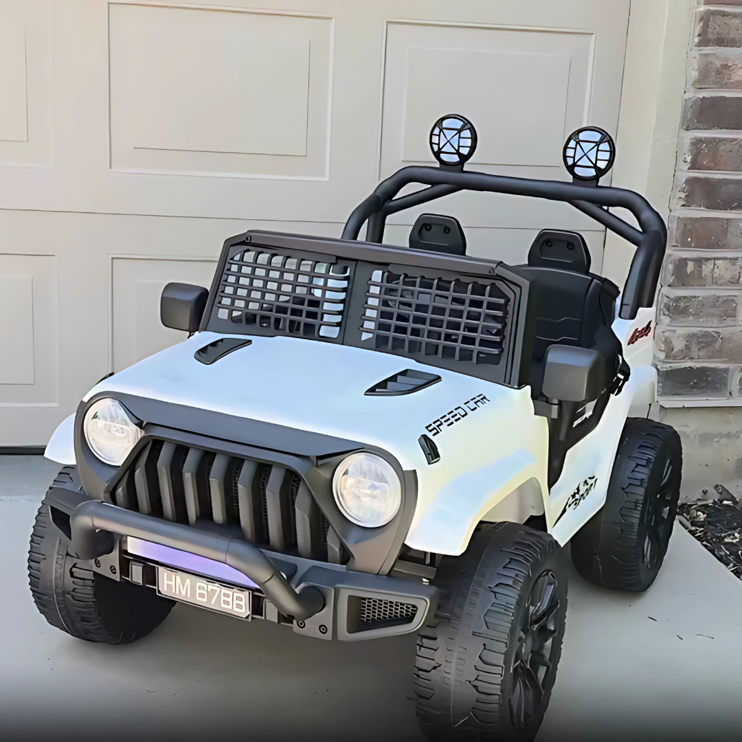 24V X-Racer Edition 2-Seater Upgraded 4x4 AWD Ride-On Truck W/ Rubber Wheels, Music Player & RC