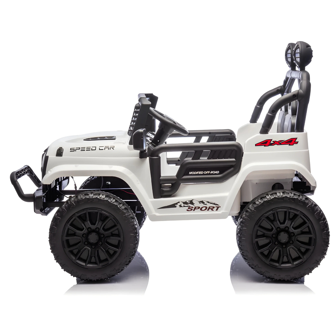 24V X-Racer Edition 2-Seater Upgraded 4x4 AWD Ride-On Truck W/ Rubber Wheels, Music Player & RC