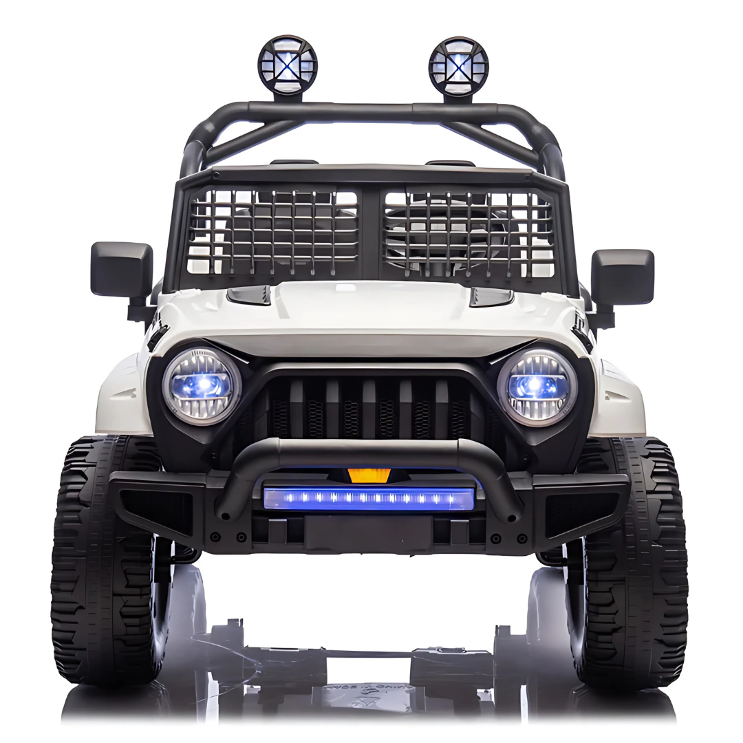 24V X-Racer Edition 2-Seater Upgraded 4x4 AWD Ride-On Truck W/ Rubber Wheels, Music Player & RC
