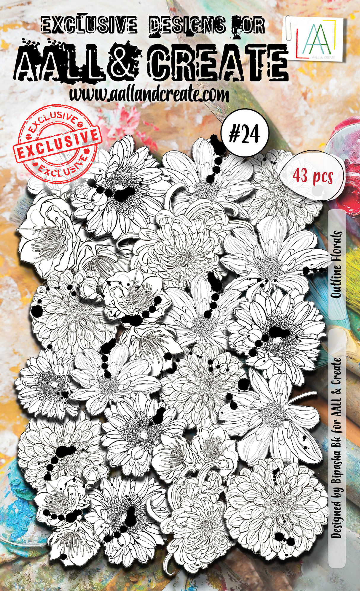 AALL and Create Ephemera Die-Cuts - 24 - Outline Florals