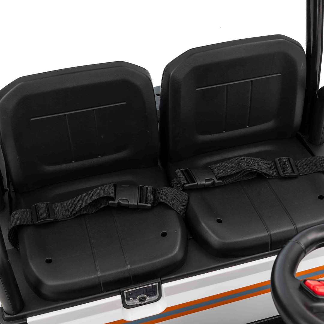 24V Golf Buggy Edition XL 4-Seater 4x4 Ride-On UTV W/ Rubber Wheels, Music Player & RC