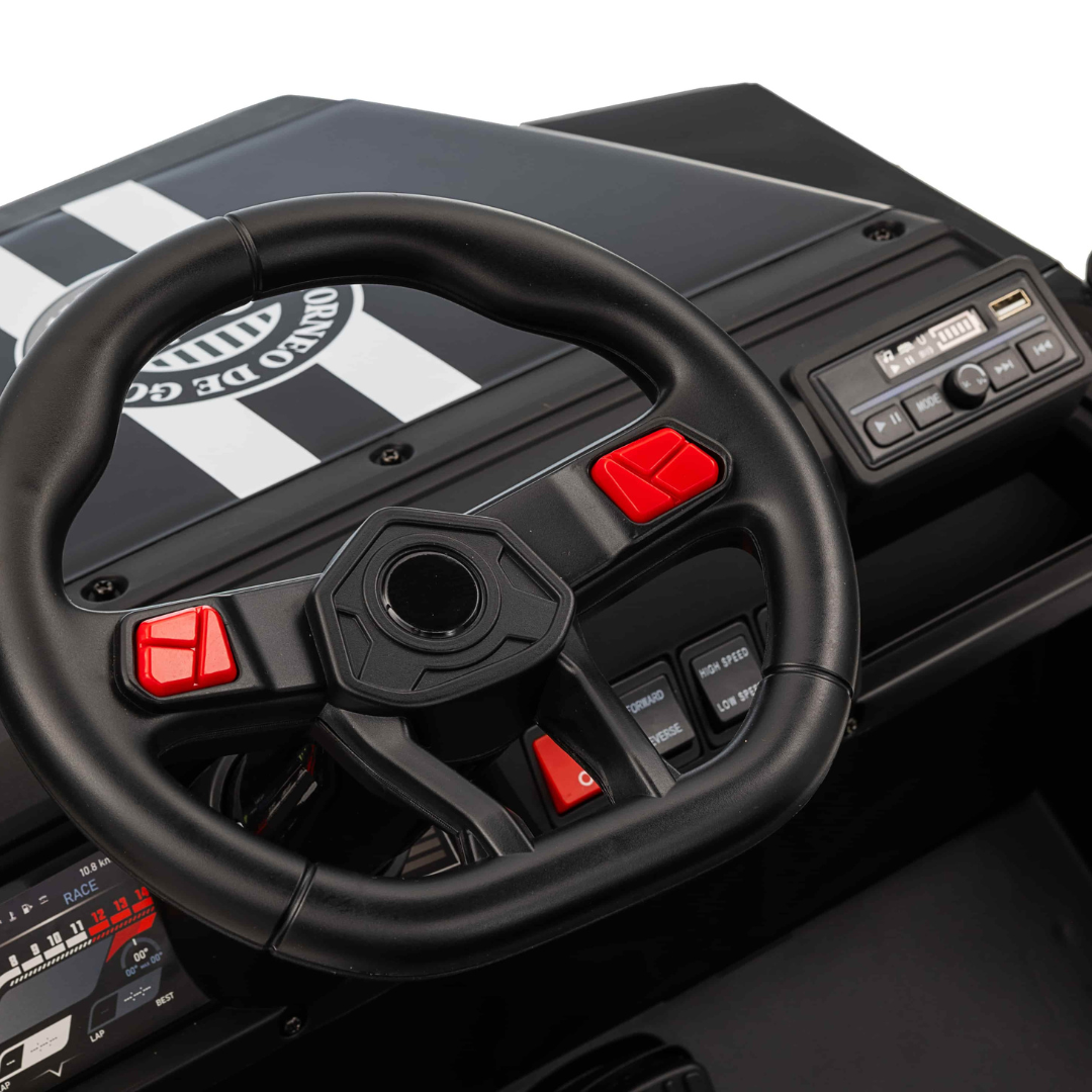 24V Golf Buggy Edition XL 4-Seater 4x4 Ride-On UTV W/ Rubber Wheels, Music Player & RC