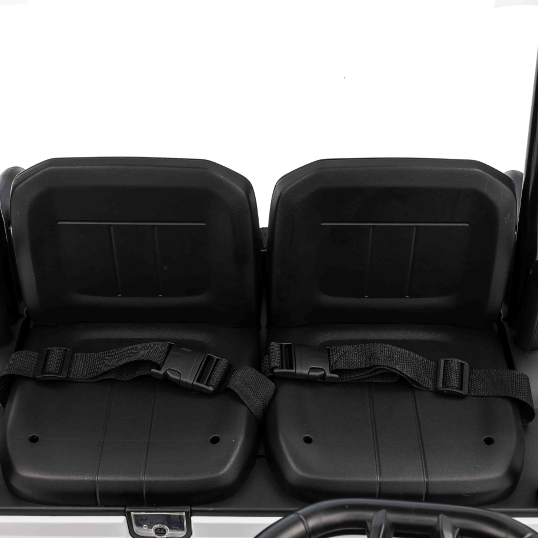 24V Golf Buggy Edition XL 4-Seater 4x4 Ride-On UTV W/ Rubber Wheels, Music Player & RC