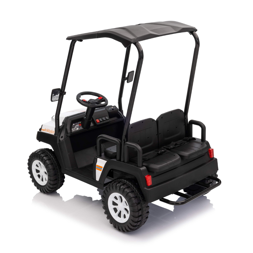 24V Golf Buggy Edition XL 4-Seater 4x4 Ride-On UTV W/ Rubber Wheels, Music Player & RC