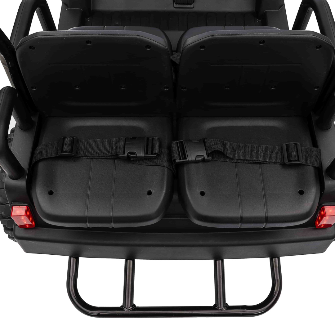 24V Golf Buggy Edition XL 4-Seater 4x4 Ride-On UTV W/ Rubber Wheels, Music Player & RC