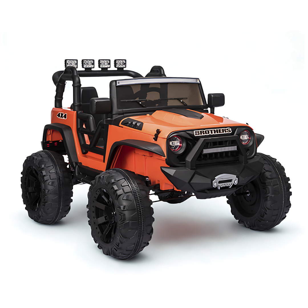 24V EVA Road Runner Big Wheels 1-Seater Ride-On Truck W/ Rubber Wheels, Music Player & RC